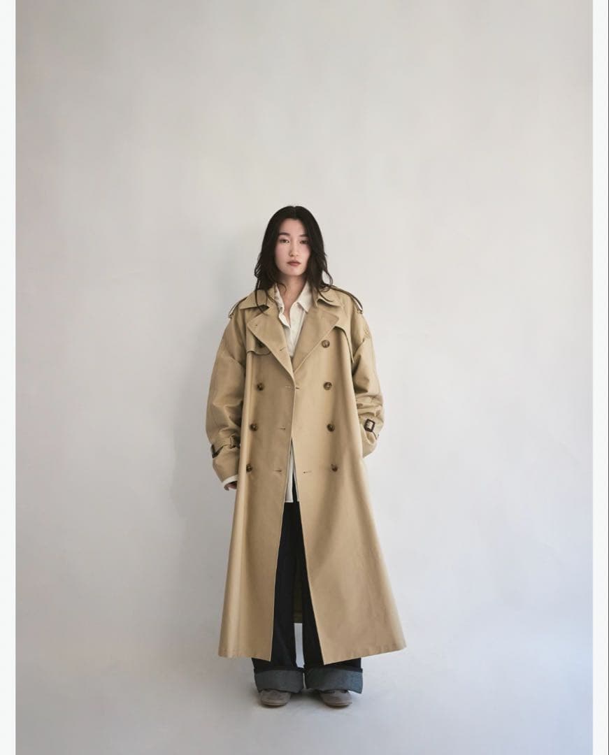 think fur ベージュ トレンチコート　タグ付