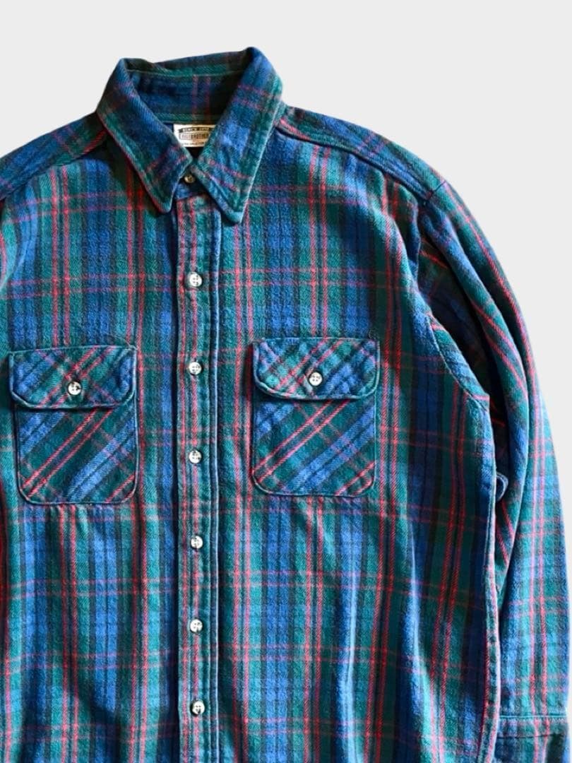 USA製 90s fivebrother ファイブブラザー ヘビーネルシャツ