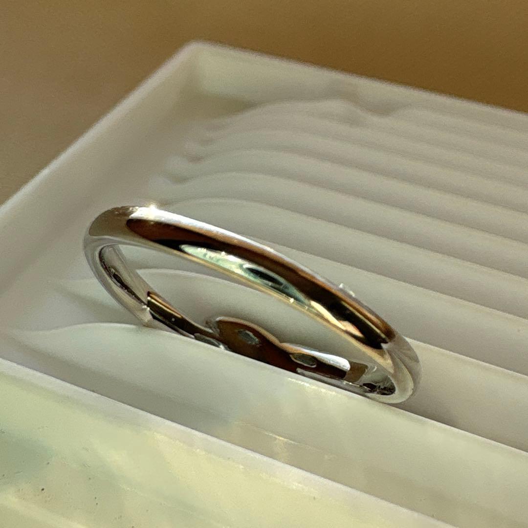 used美品★ アクアマリン　プラチナ　指輪　9号