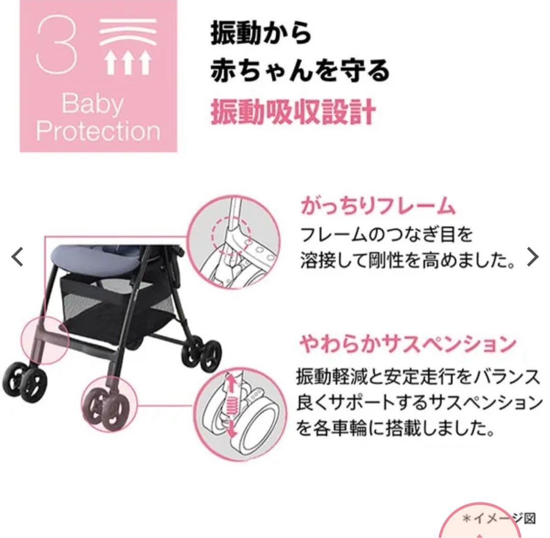 新品未使用　Aprica カルーンAB ブルー　折りたたみベビーカー