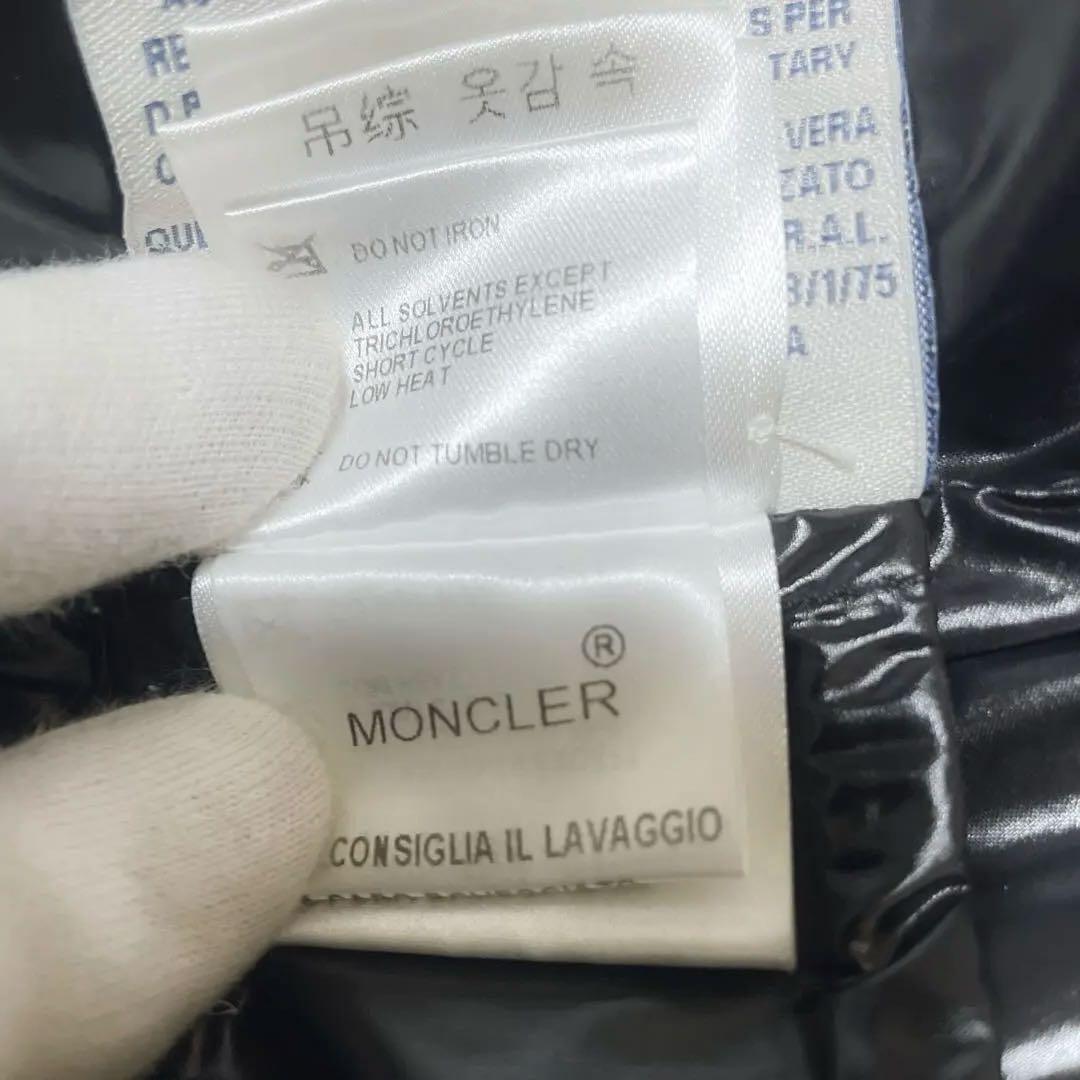 モンクレール 00 レディース ロングダウンコート 黒 フード付き モカ 超定番