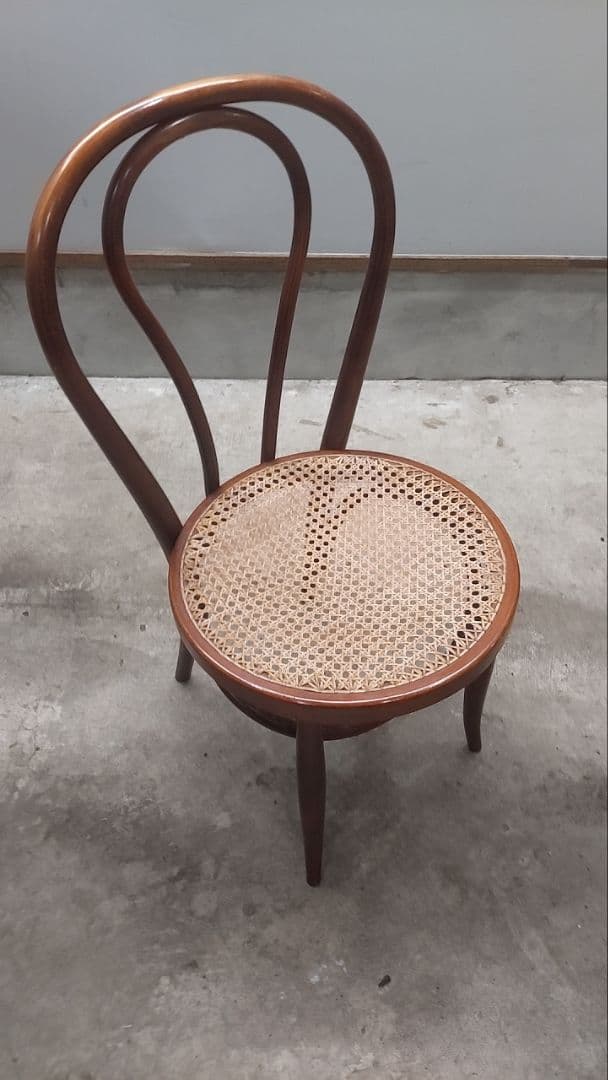 ヴィンテージ レトロ 秋田木工 ベントウッドチェア 曲木チェア 藤編み カフェ