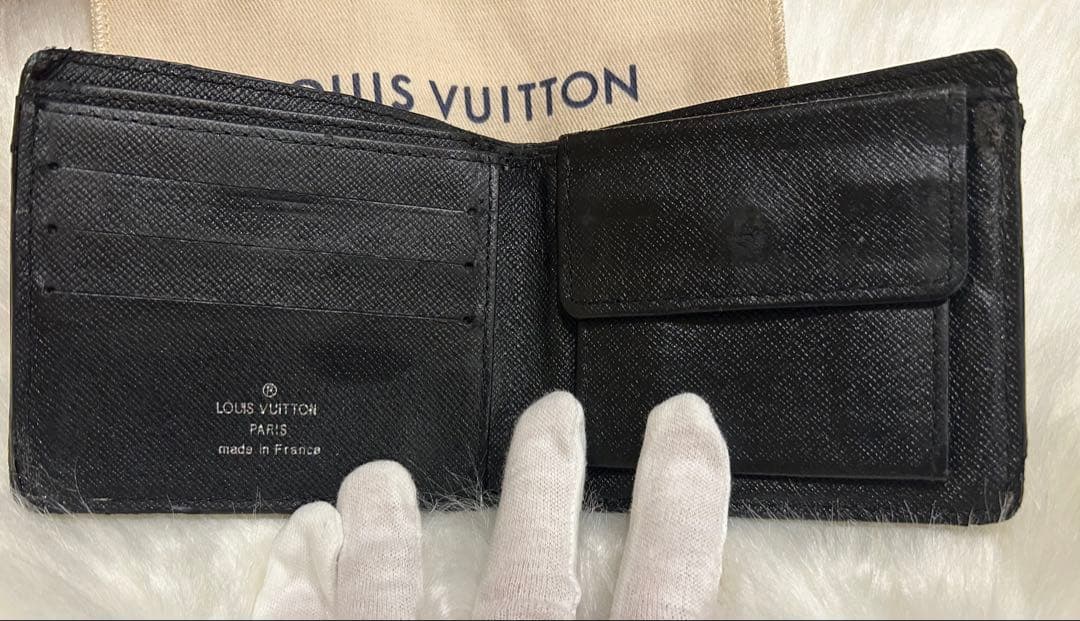 LOUIS VUITTON ダミエ 二つ折り財布グラフィットポルトフォイユマルコ