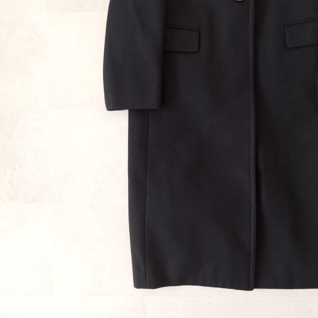 iCB シェルメルトンチェスターコート ロング丈コート Mサイズ 黒