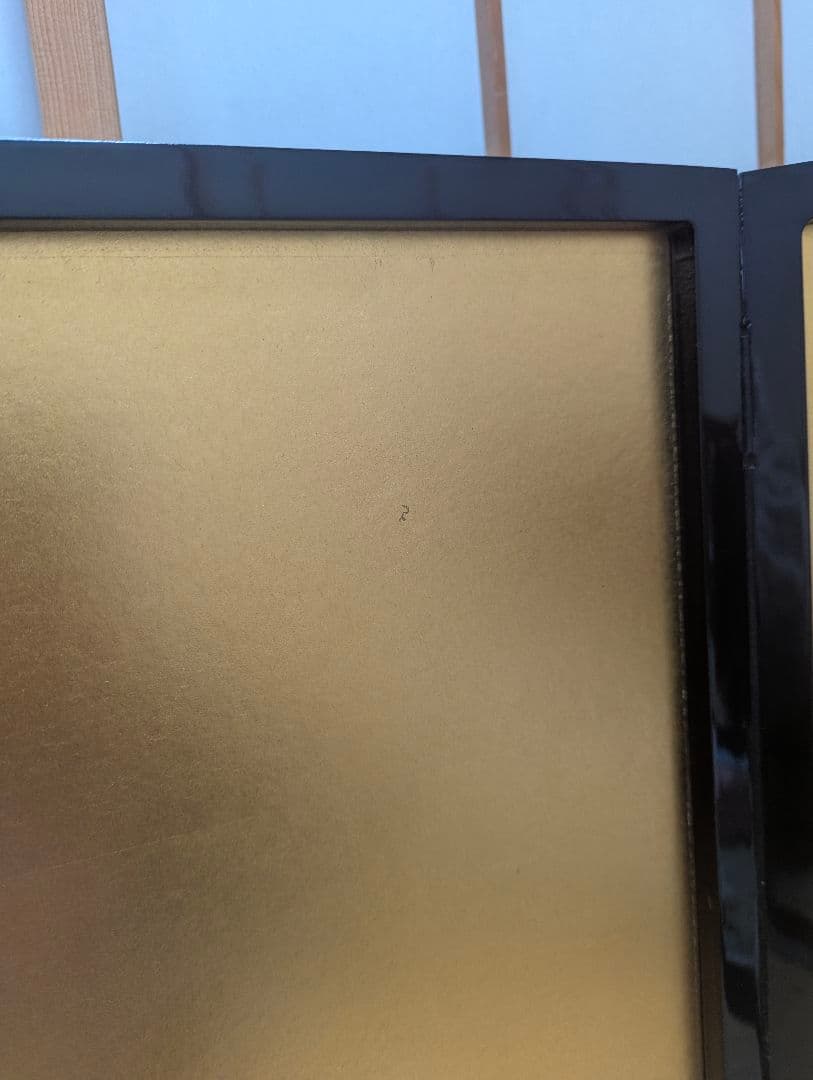 伝統工芸金沢箔　三曲一隻金屏風　大きめ15号〜18号