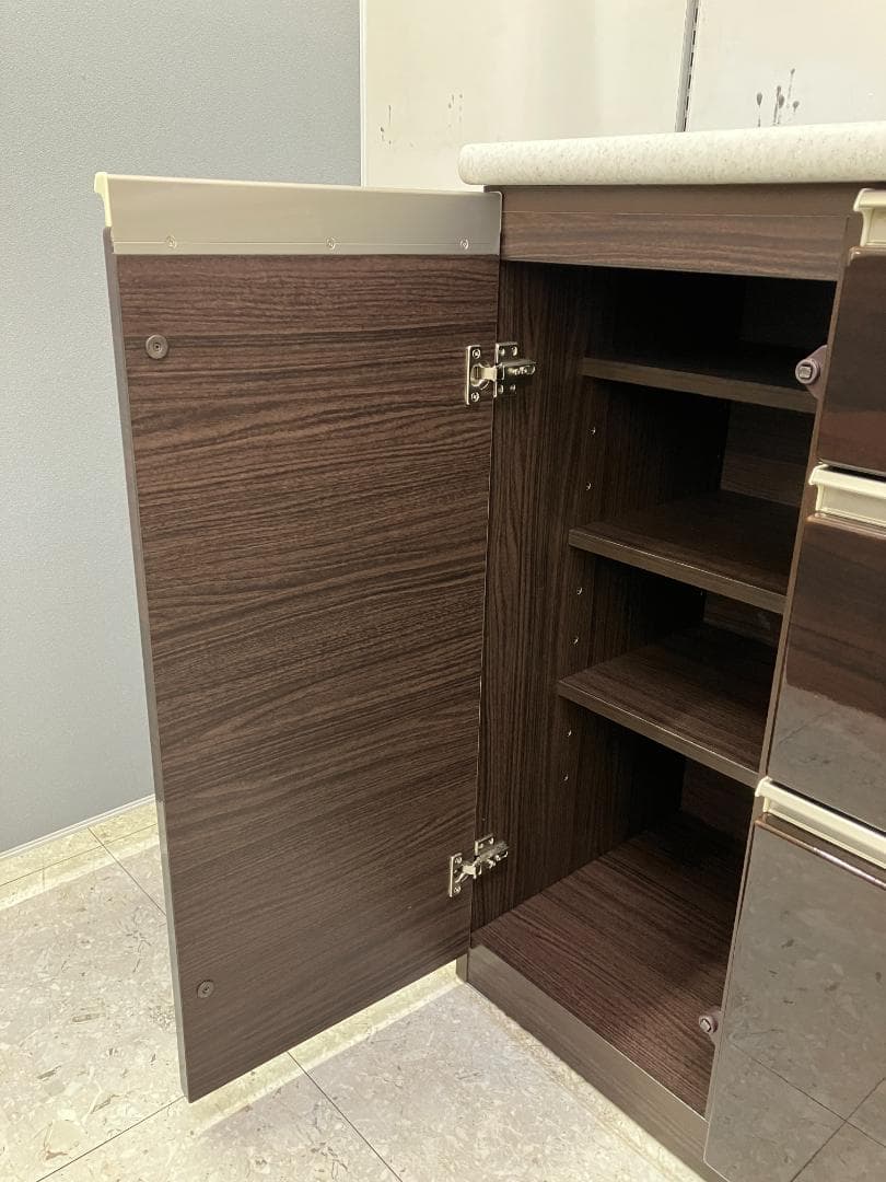 ニトリ レンジボード キッチンカウンター アルミナ2 120CTDBR ブラウン