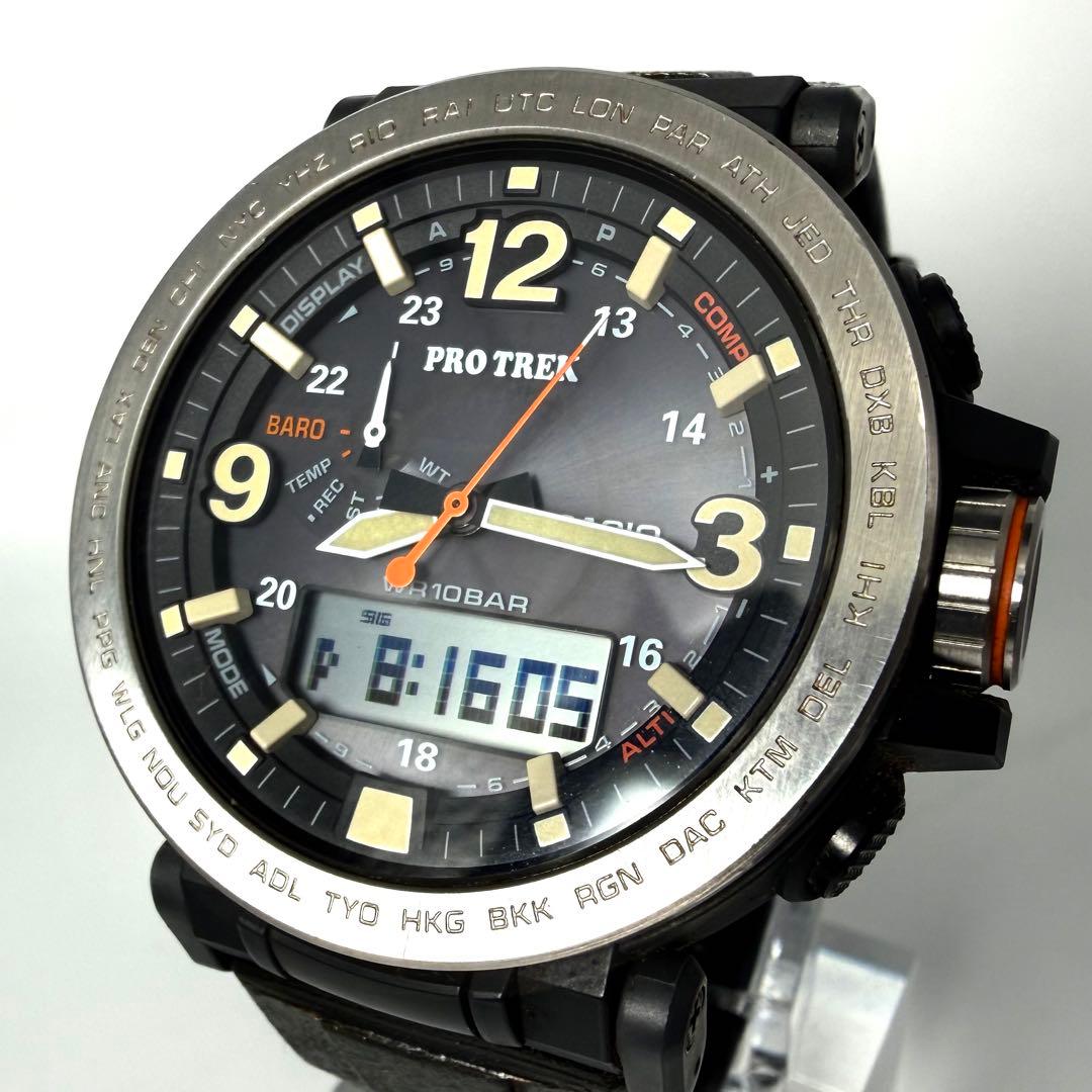 【稼働品】カシオ プロトレック アナデジ 腕時計 PRG-600 タフソーラー