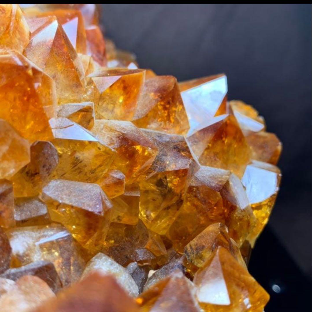 ALLSALE☆透明度有り☆結晶美☆ディープシトリン原石クラスター