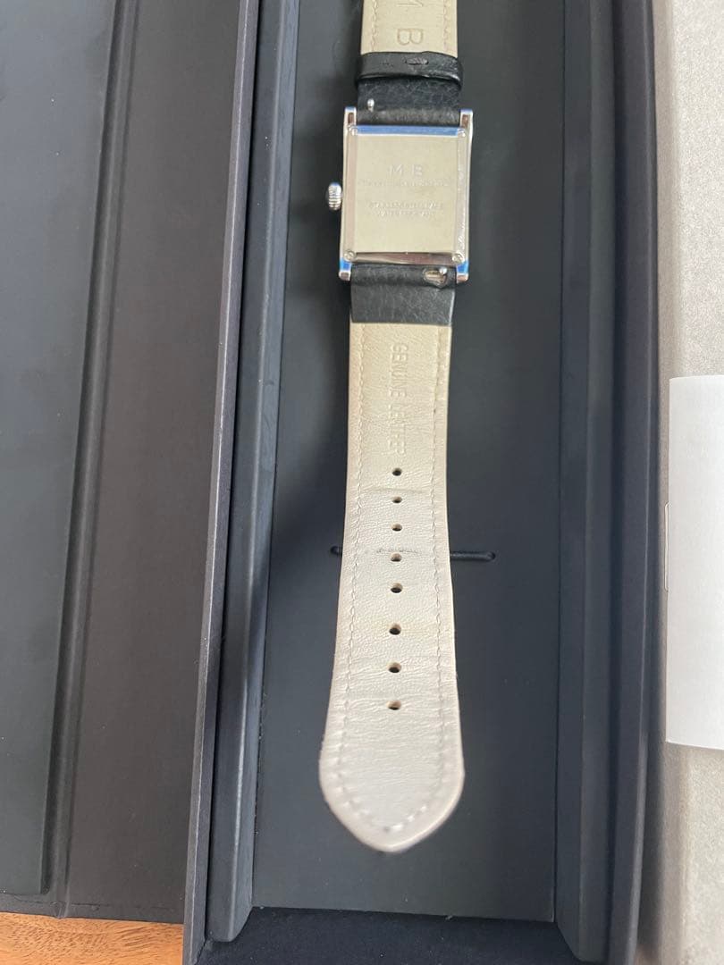 MBハイエンドドレスウォッチ　シルバーケース×ブラックベルト