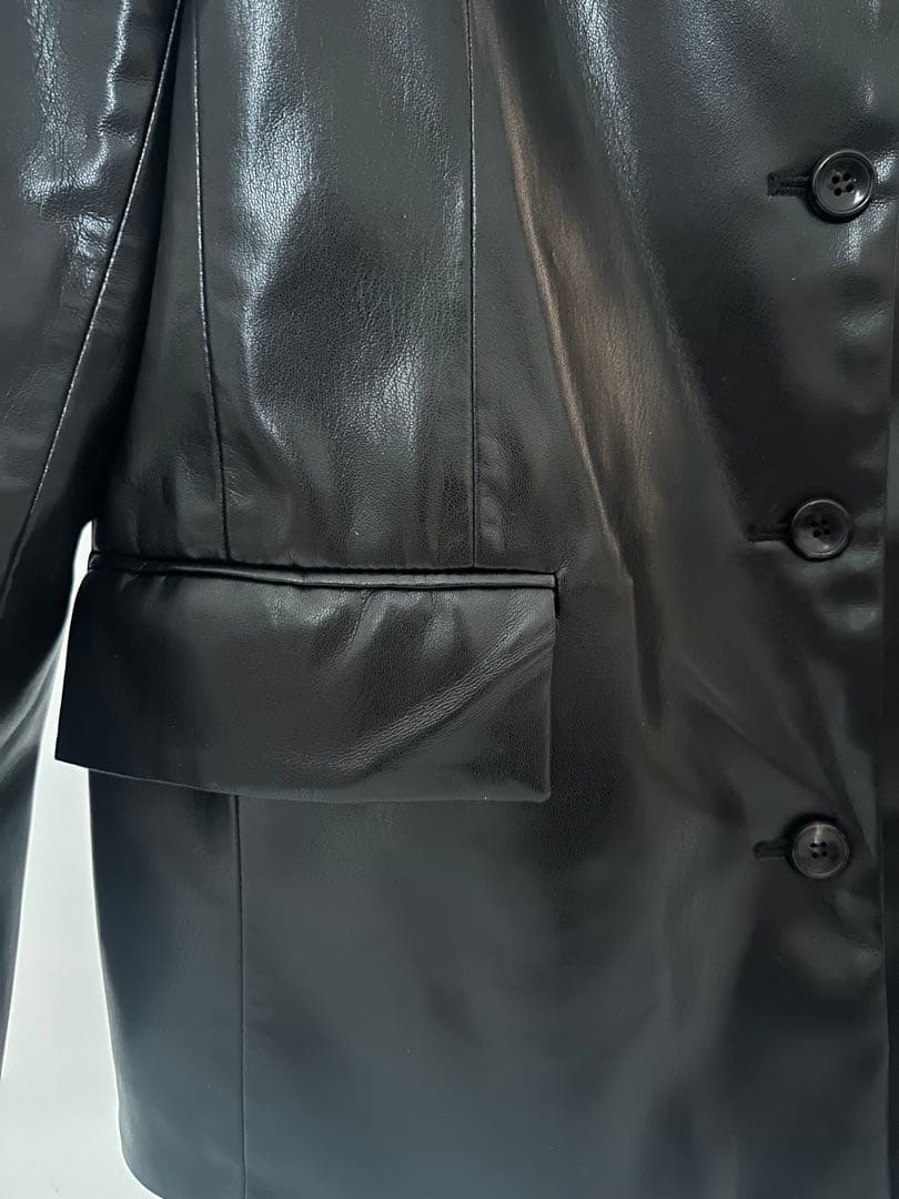 ORR ブラック レザージャケット ダブルブレスト