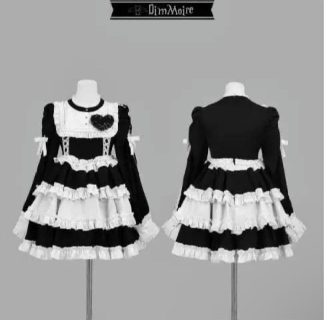 DimMoire フリルに埋もれて見る悪夢ドレス ブラック Lサイズ