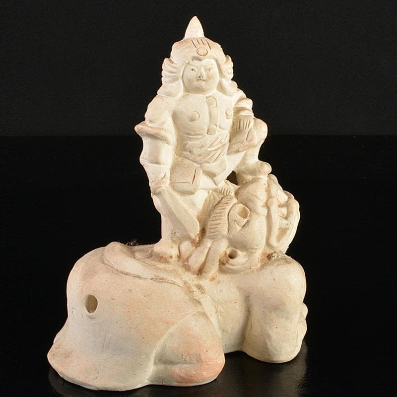 備前焼　落雁窯　古備前　白備前　置物　V　R7153