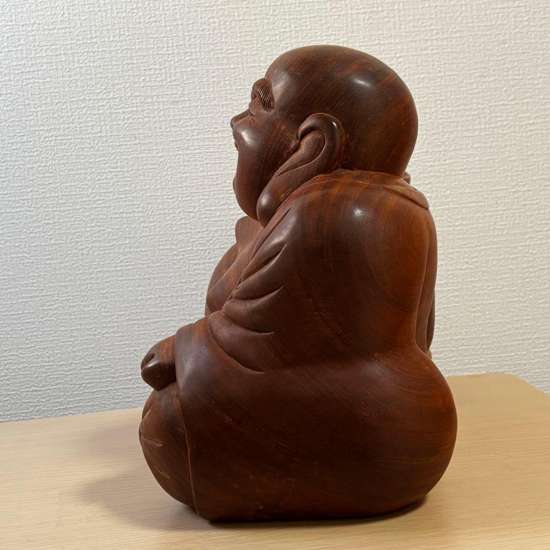 木彫り　特大　布袋様　七福神　置物　商売繁盛　開運