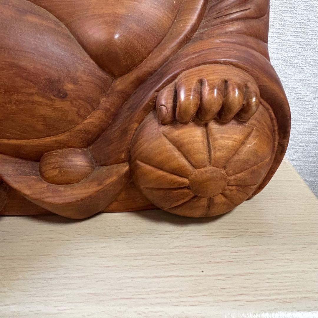 木彫り　特大　布袋様　七福神　置物　商売繁盛　開運