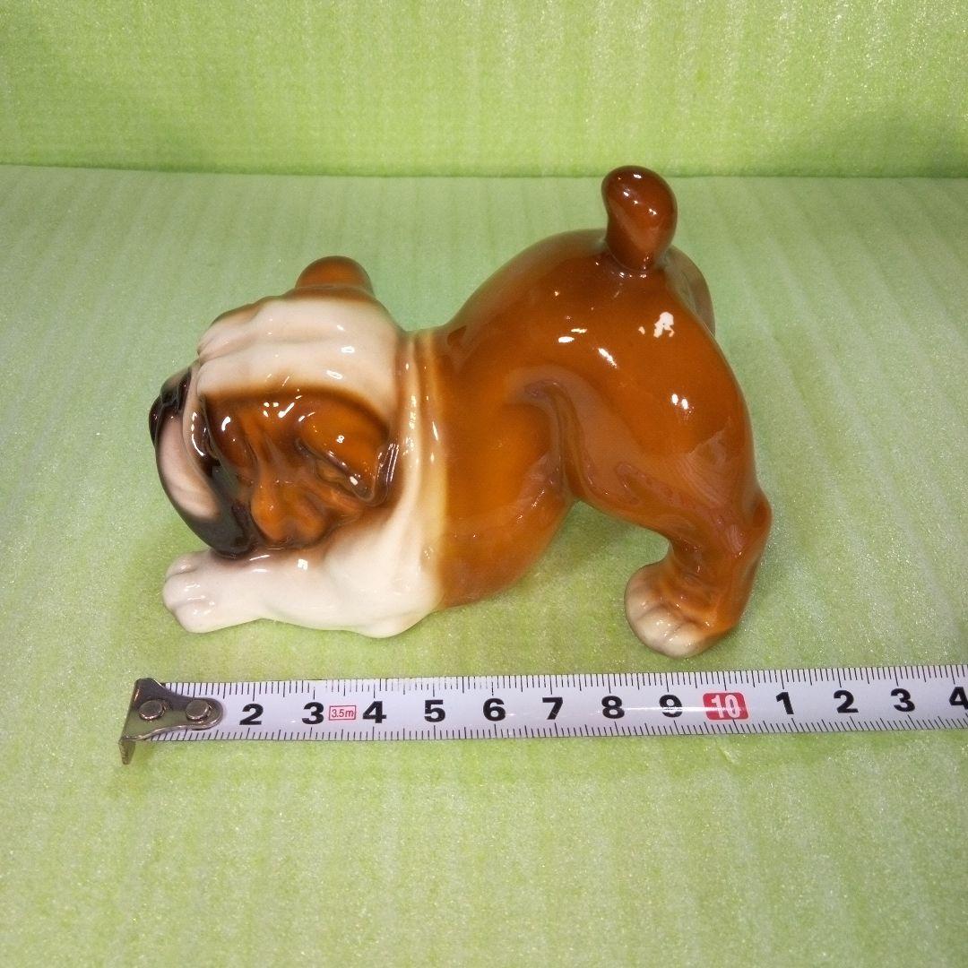 HK　D179B　陶器製と思われるブルドッグの置物　Bulldog　フィギュア