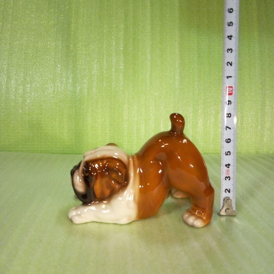 HK　D179B　陶器製と思われるブルドッグの置物　Bulldog　フィギュア