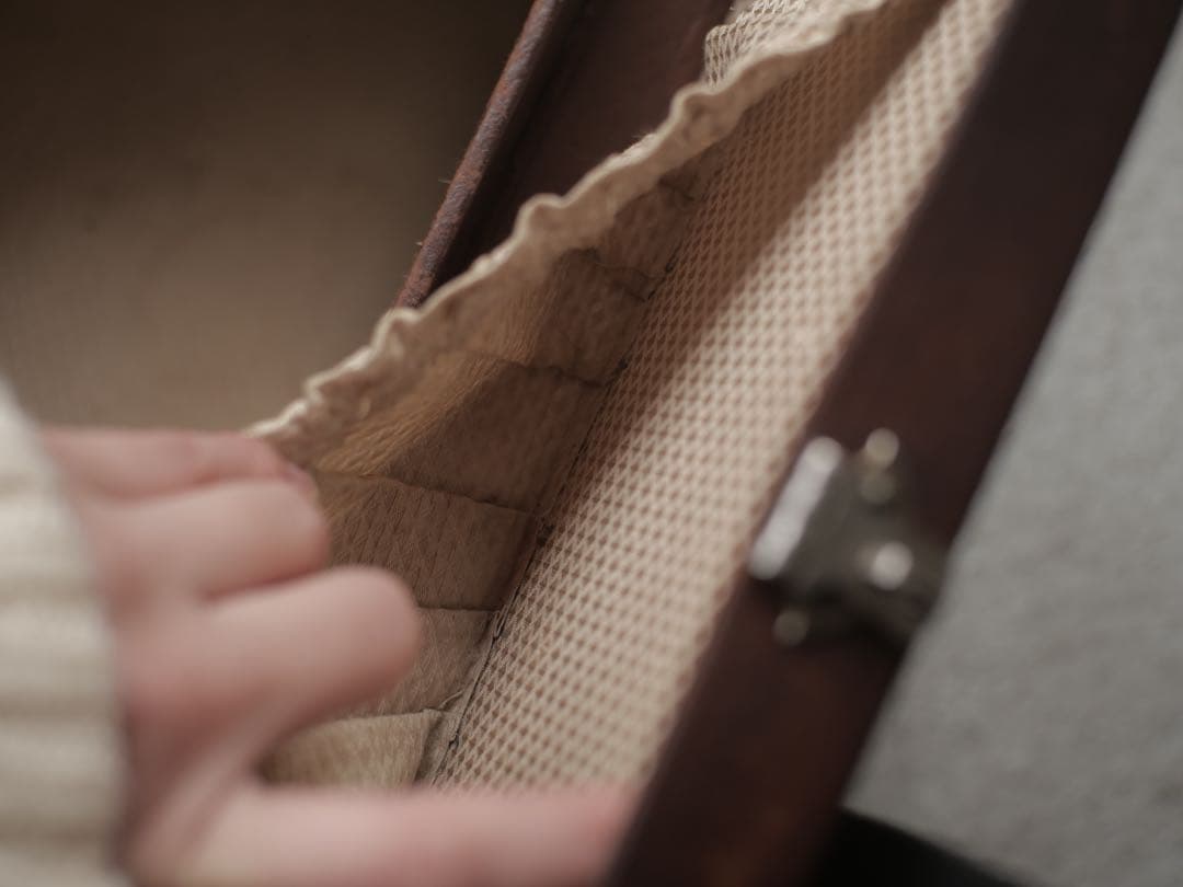 鞄　皮　針箱　箱　収納　カバン　古家具　古道具　アンティーク　昭和レトロ