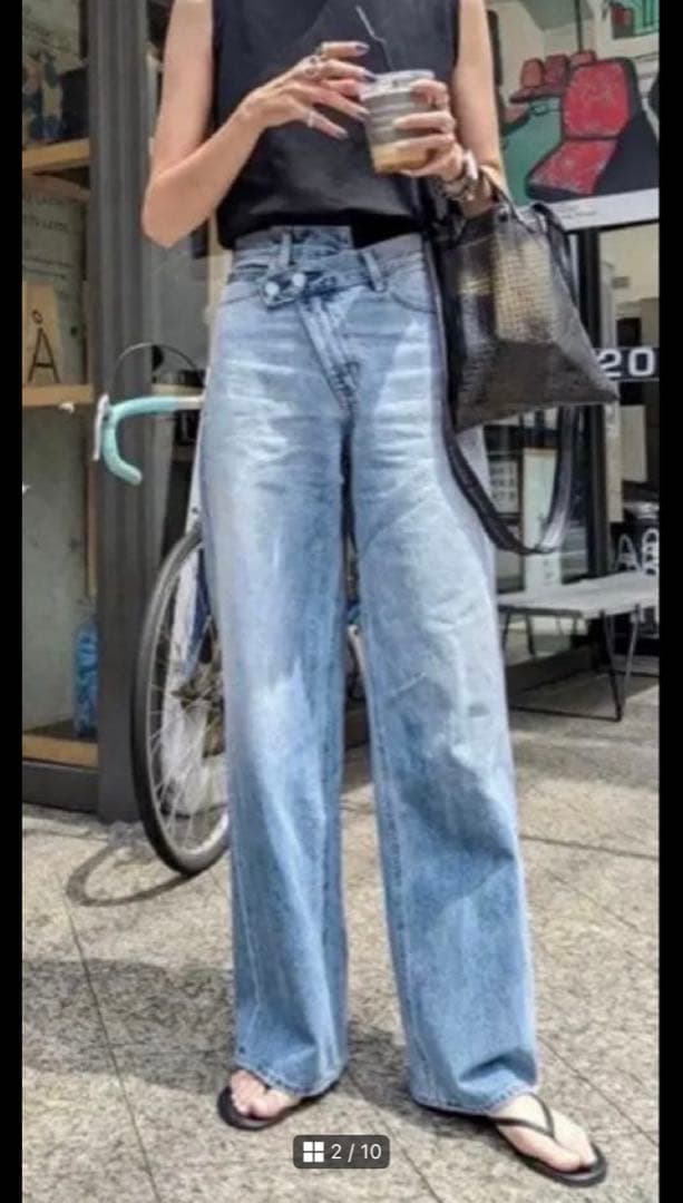 たまき　MOUSSY CROSS WAIST WIDESTRAIGHT 1