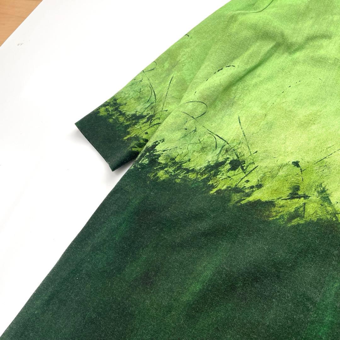 【美品】　シビラ　レッドフラワーベースプリントドレス　ウール　Mサイズ