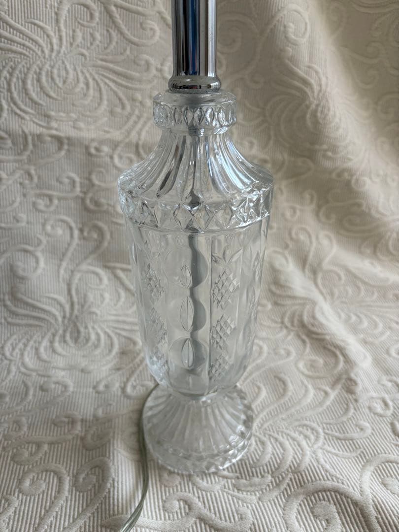 カットクリアガラス　アンティーク　テーブルランプ/スタンドランプ