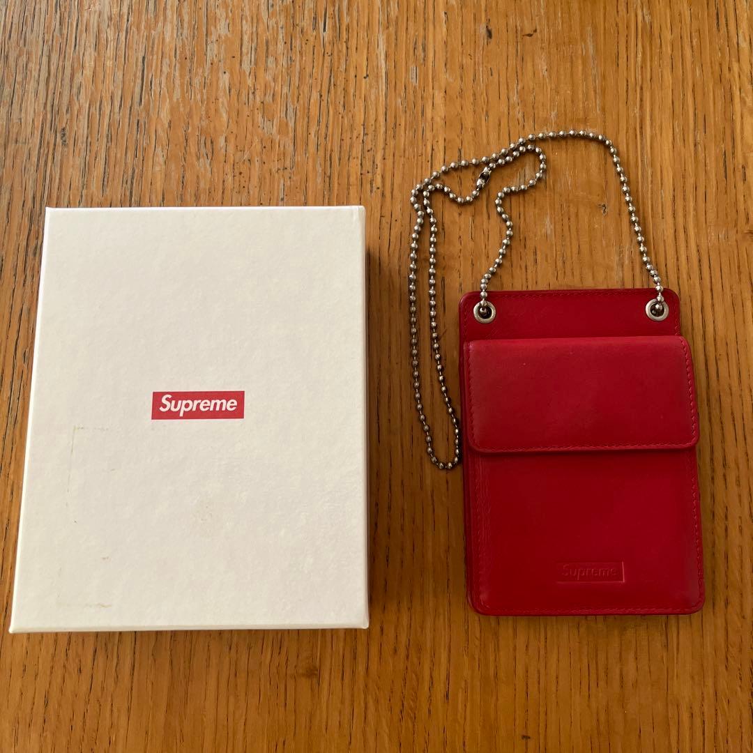 小物 supreme Leather ID Holder + Wallet