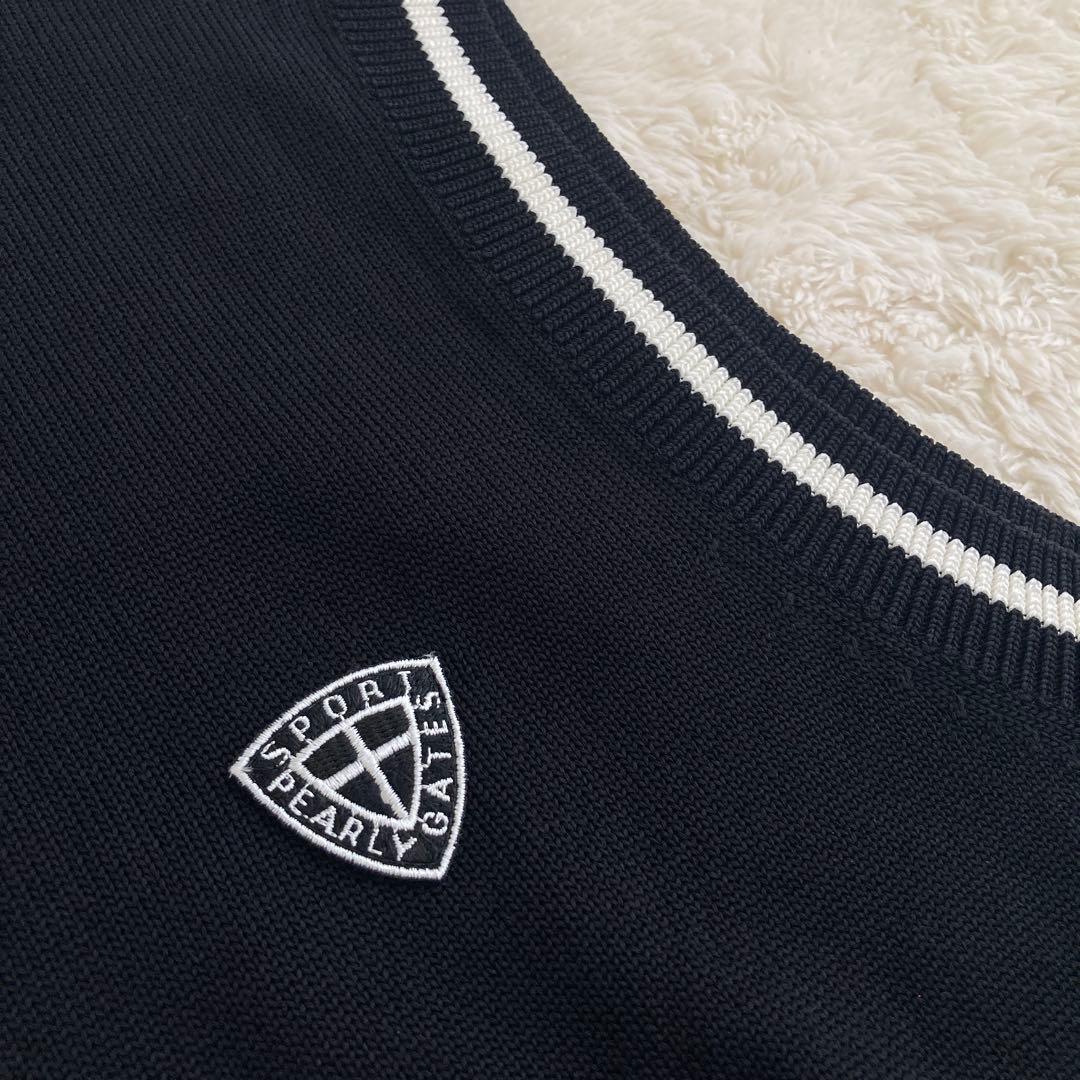 美品！PEARLY GATESパーリーゲイツ　モックネック　ハーフジップベスト