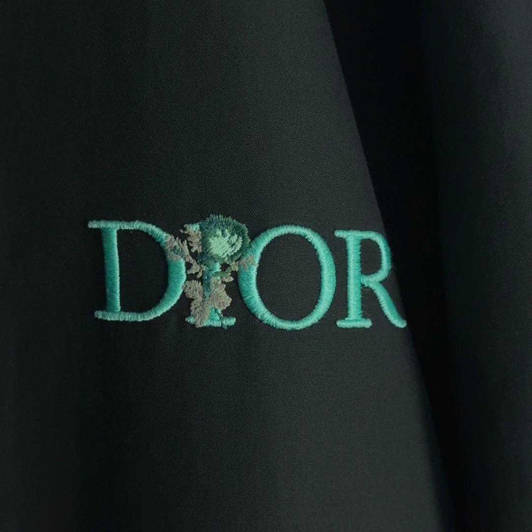 11566【美品・即完売】Dior 刺繍ロゴジャケット　カプセルコレクション　黒