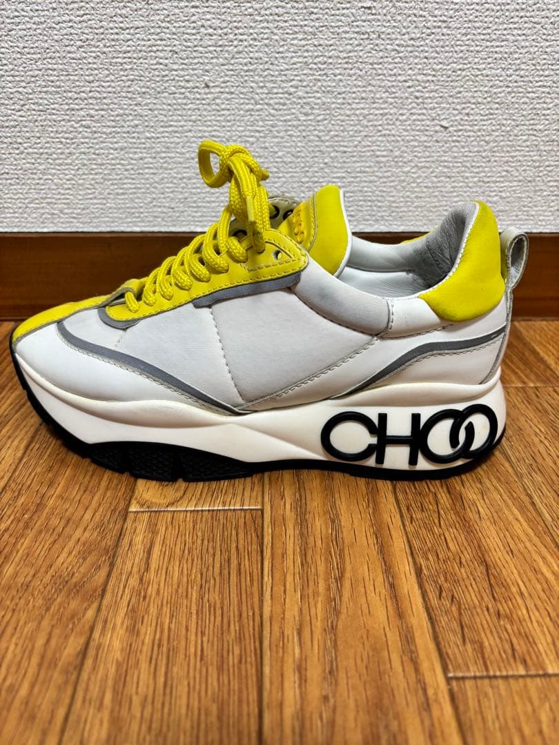JIMMY CHOO ジミーチュウ★RAINE 厚底ローカット スニーカー★23