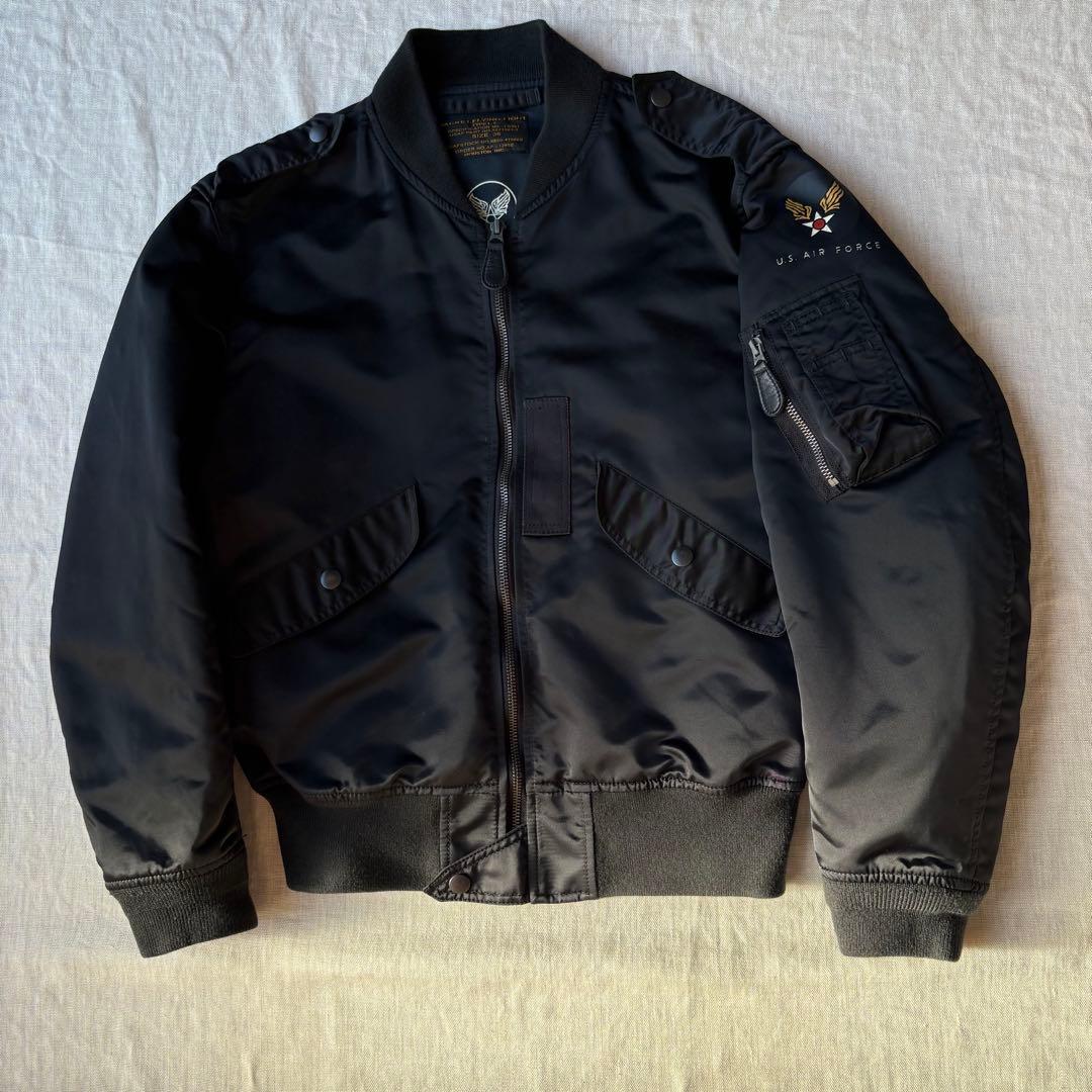 HOUSTON ヒューストン L-2 ブラック フライトジャケット 38