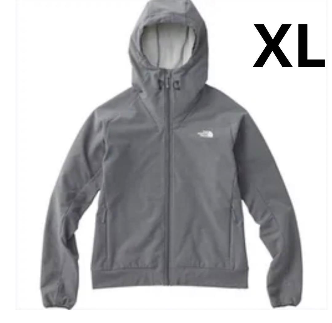 美品。ザノースフェイス　エイペックスサーマルフーディ　XLサイズ　グレー