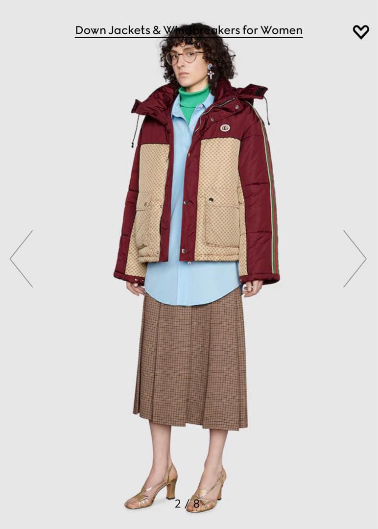 GUCCI パラシュートナイロンパデッドジャケット ダウンジャケット グッチ新品