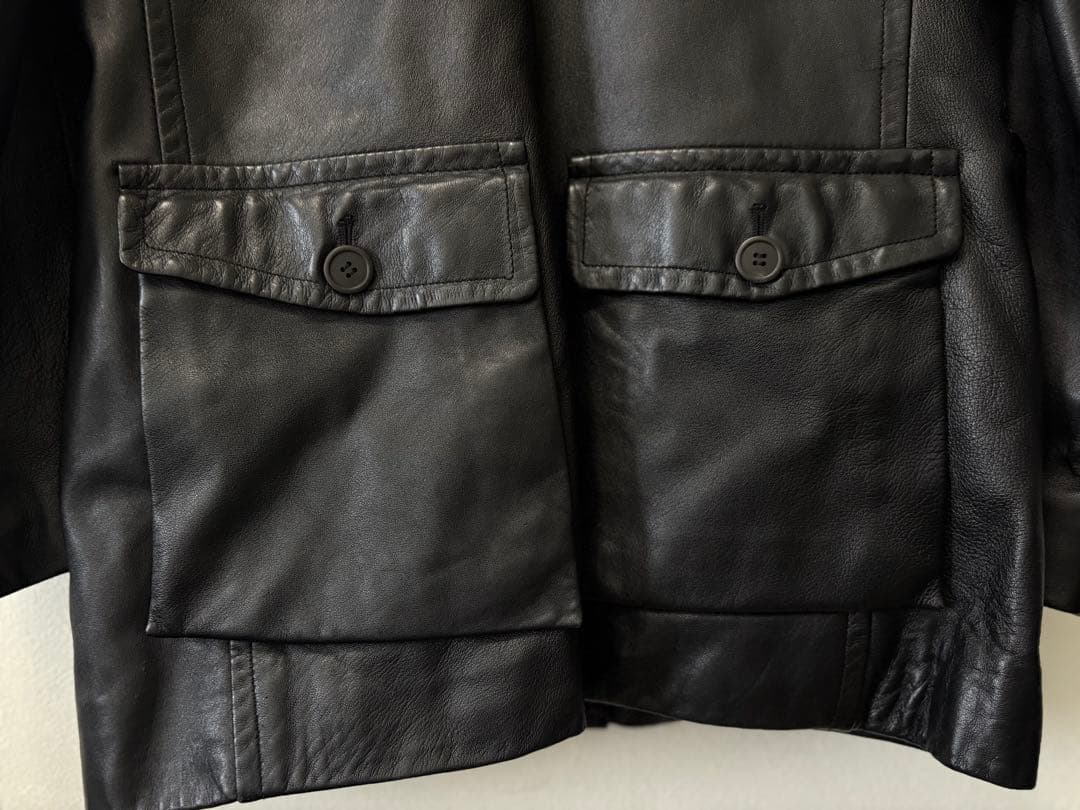 2月6日までセール！レザージャケット ブラック　Lサイズ ポールスミス　革ジャン