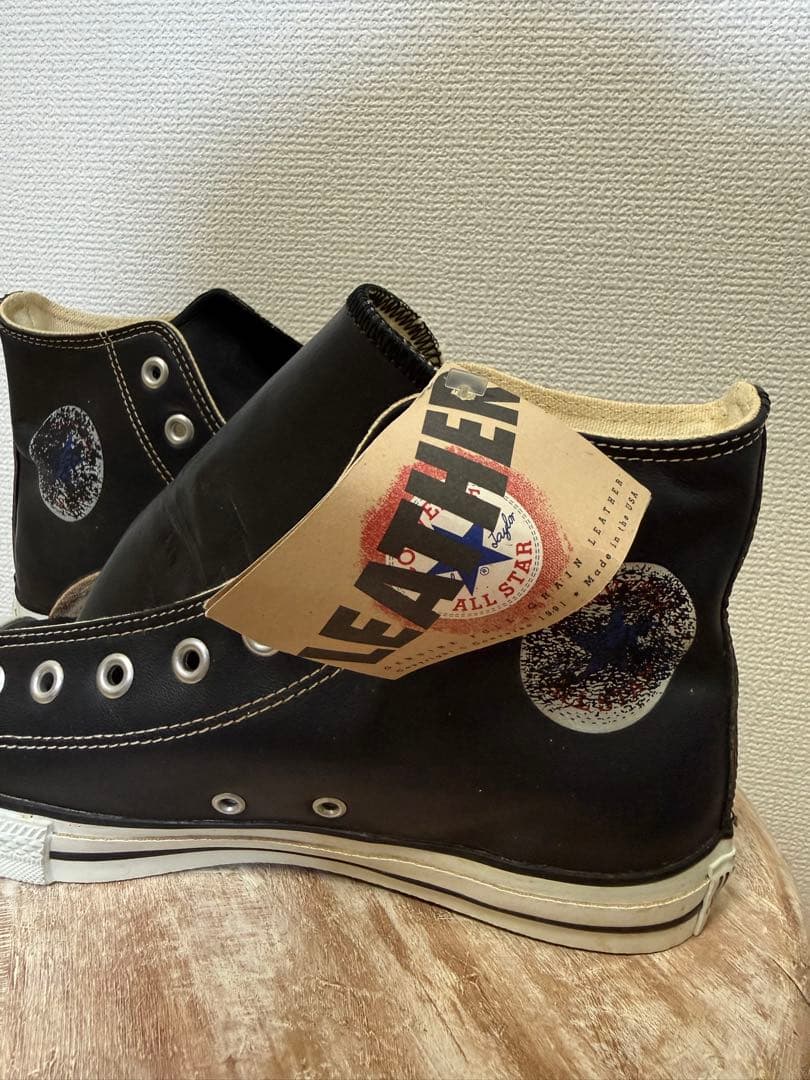 [タグ付き]90s コンバース　ブラック　レザー CONVERSE USA製