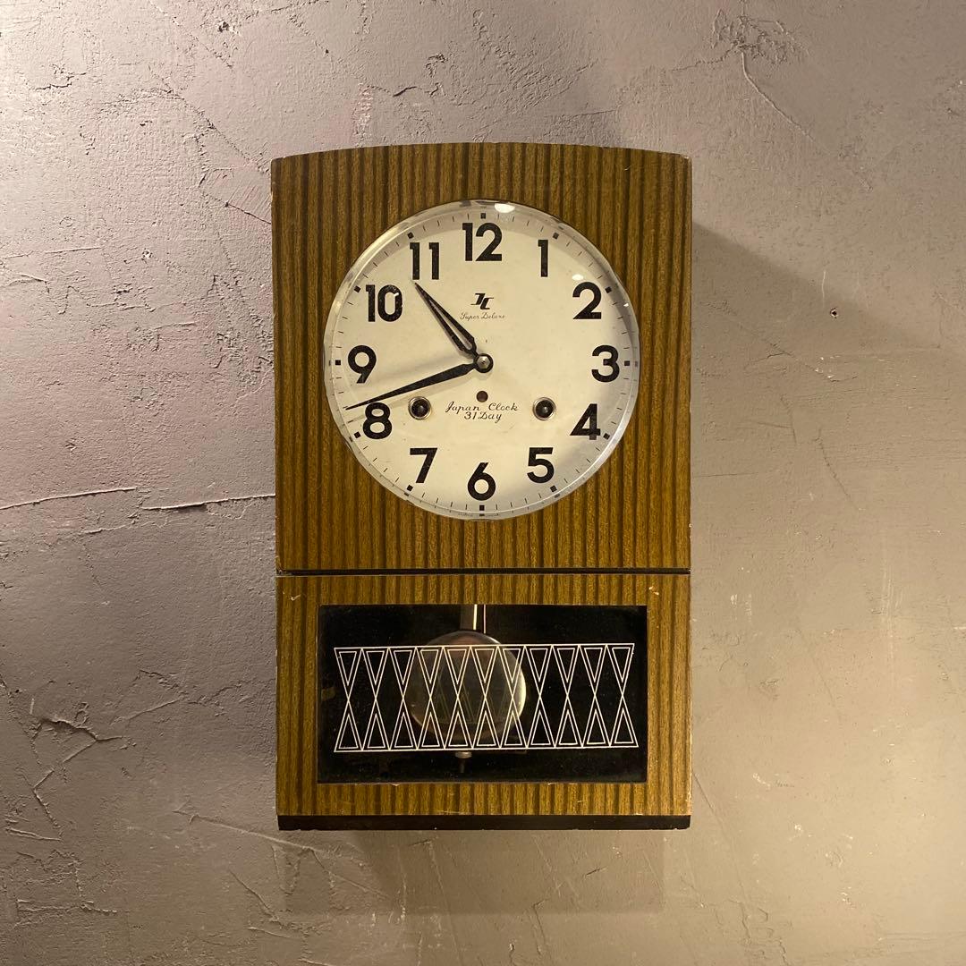 昭和レトロ 愛知時計 柱時計 振り子 ヴィンテージ インテリア 古家具