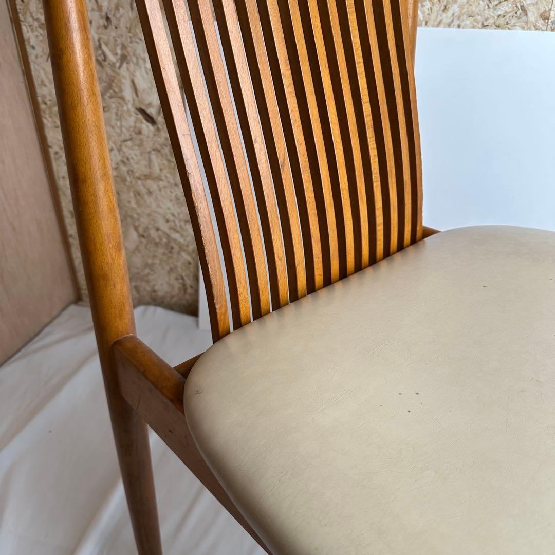 国産 葭原基 飛騨産業 ブナ無垢材 食堂椅子 ダイニングチェア 和モダン