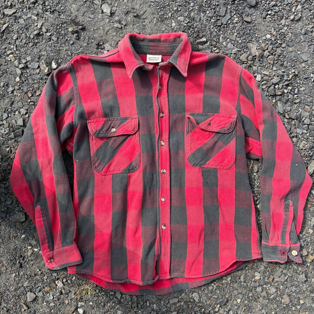 90s five brother ネルシャツ　vintage ブロックチェック