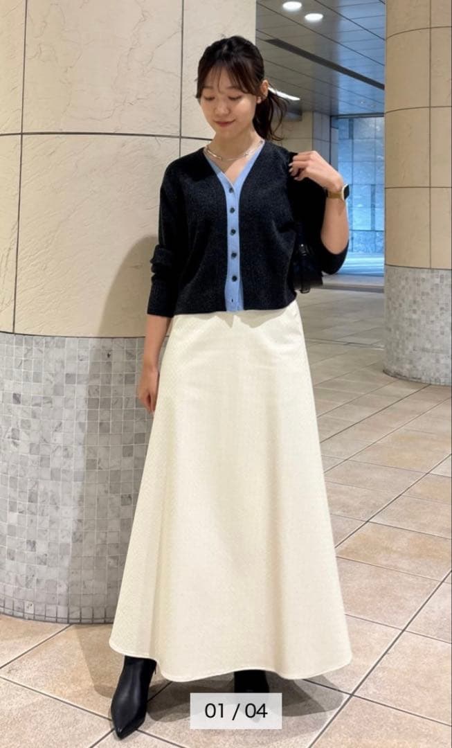 ルーニィ lounie エンボスフレアスカート　美品