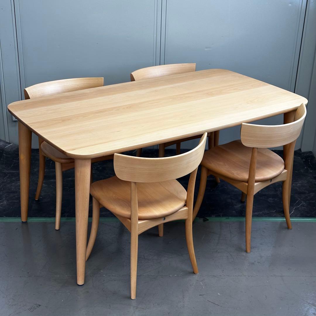 ∞送料込！美品◎飛騨産業 HIDA ダイニングセットCRESCENT チェア4脚