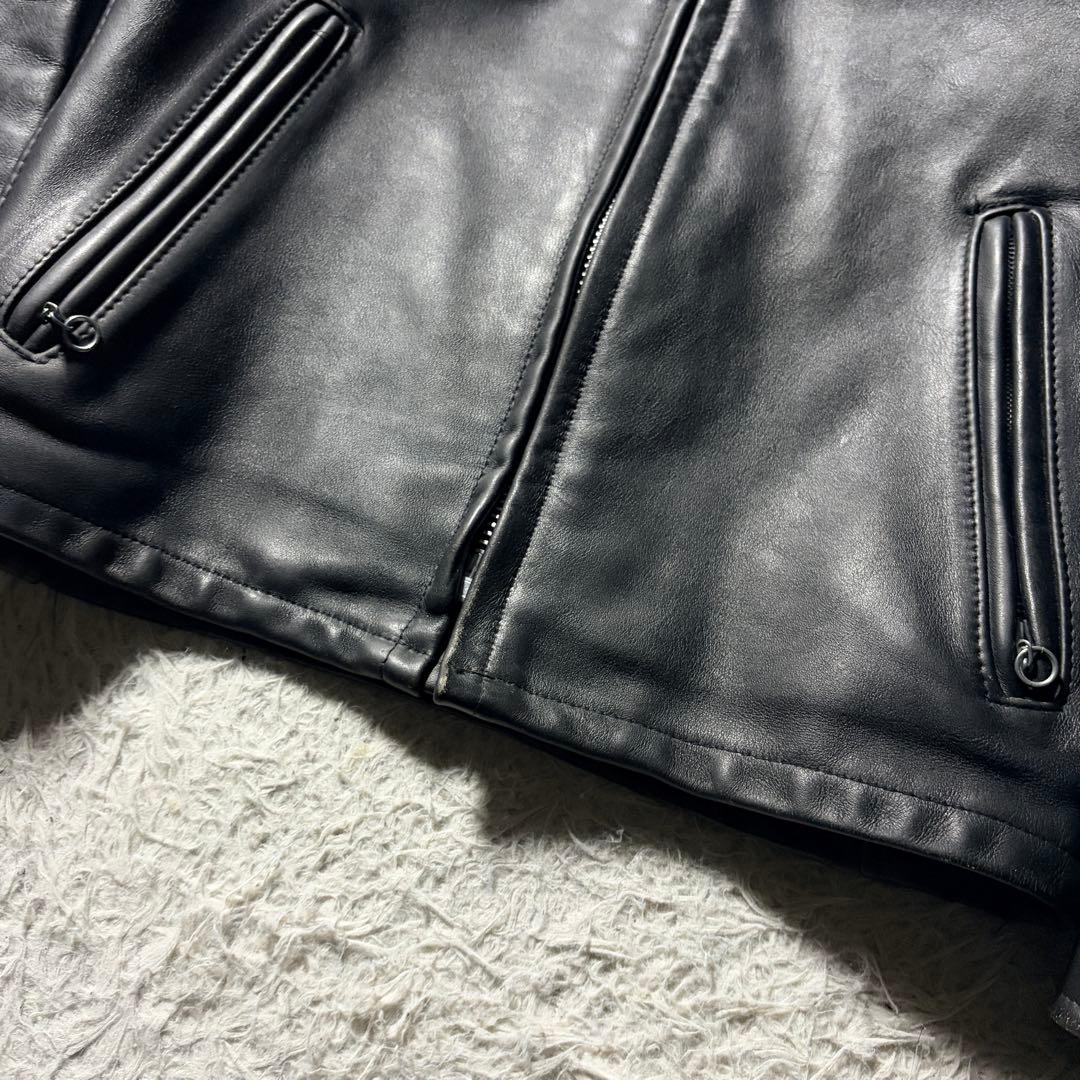 【米国製】schott ライダースジャケット 641 本革　ブラック 36
