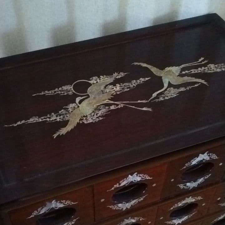 小物入れ　オブジェ　家具　アンティークオブジェ　薬箱