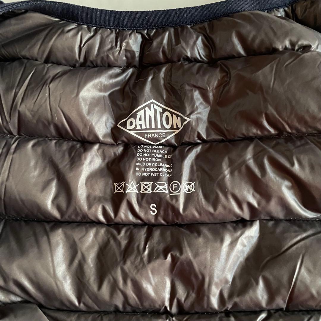 DANTON ダントン　ダウンベスト　Sサイズ　ネイビー