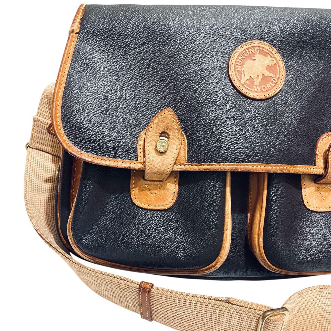 ハンティングワールド ショルダーバッグ メッセンジャーバッグ レザー