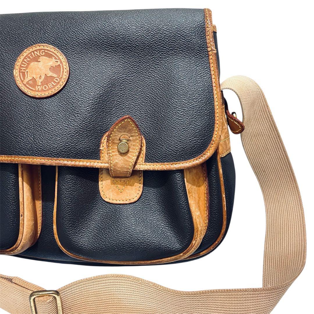 ハンティングワールド ショルダーバッグ メッセンジャーバッグ レザー