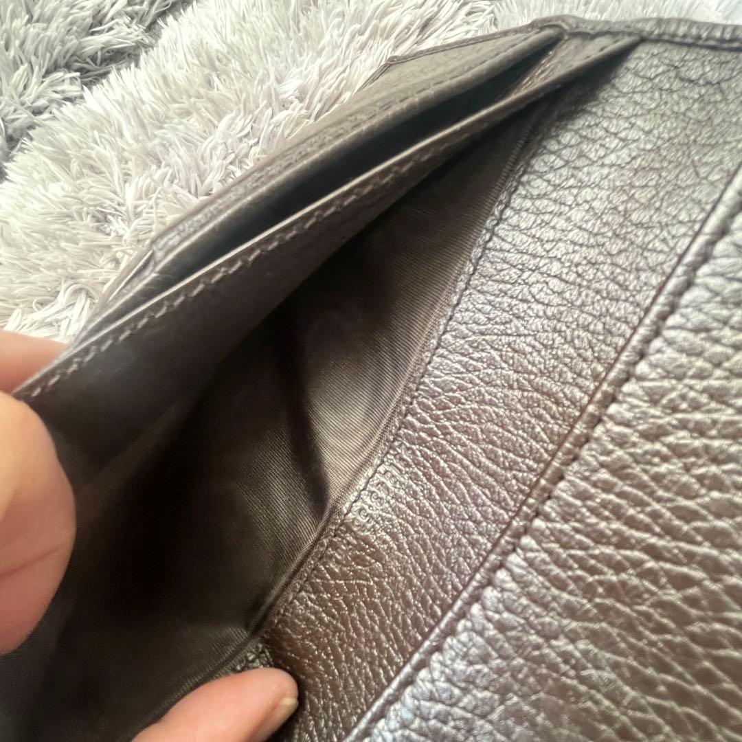 良品✨GUCCI コンチネンタル　長財布　GGキャンバス ダークブラウン