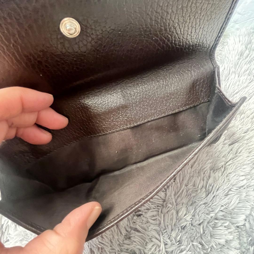 良品✨GUCCI コンチネンタル　長財布　GGキャンバス ダークブラウン