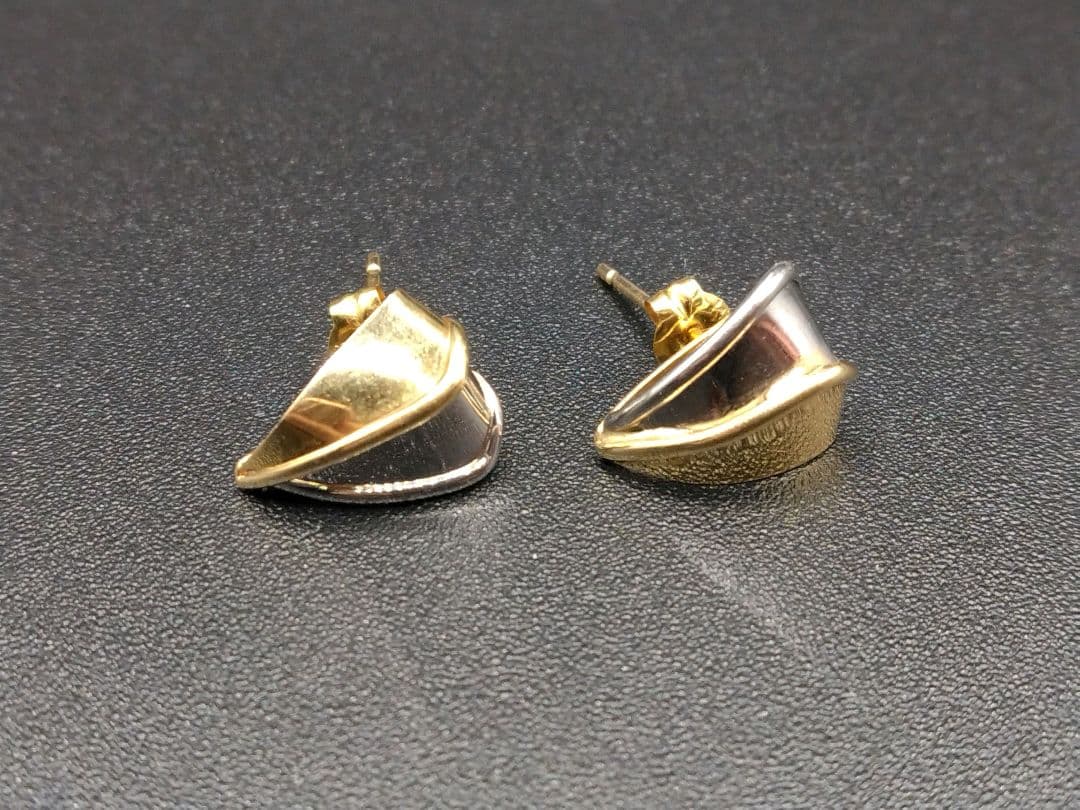 【ヴィンテージ】K18 Pt900 コンビ ピアス