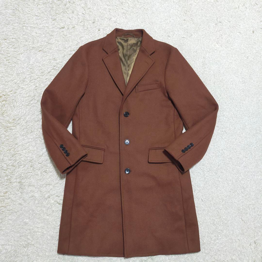 【紳士の装い】グリーンレーベルリラクシング・チェスターコート・メリノ・ブラウンＳ