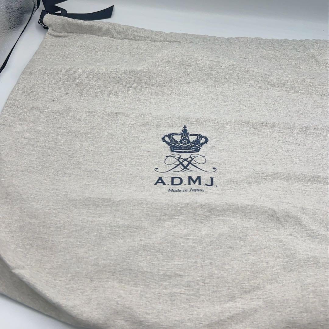 【美品】出品2/6までA.D.M.J エーディーエムジェイ　革トート　紺　A4◎