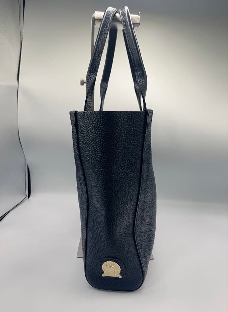 【美品】出品2/6までA.D.M.J エーディーエムジェイ　革トート　紺　A4◎