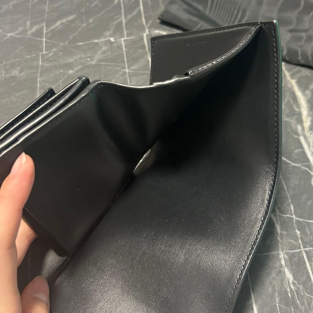 CELINE トリオンフ コンパクトウォレット ブラック 三つ折り財布